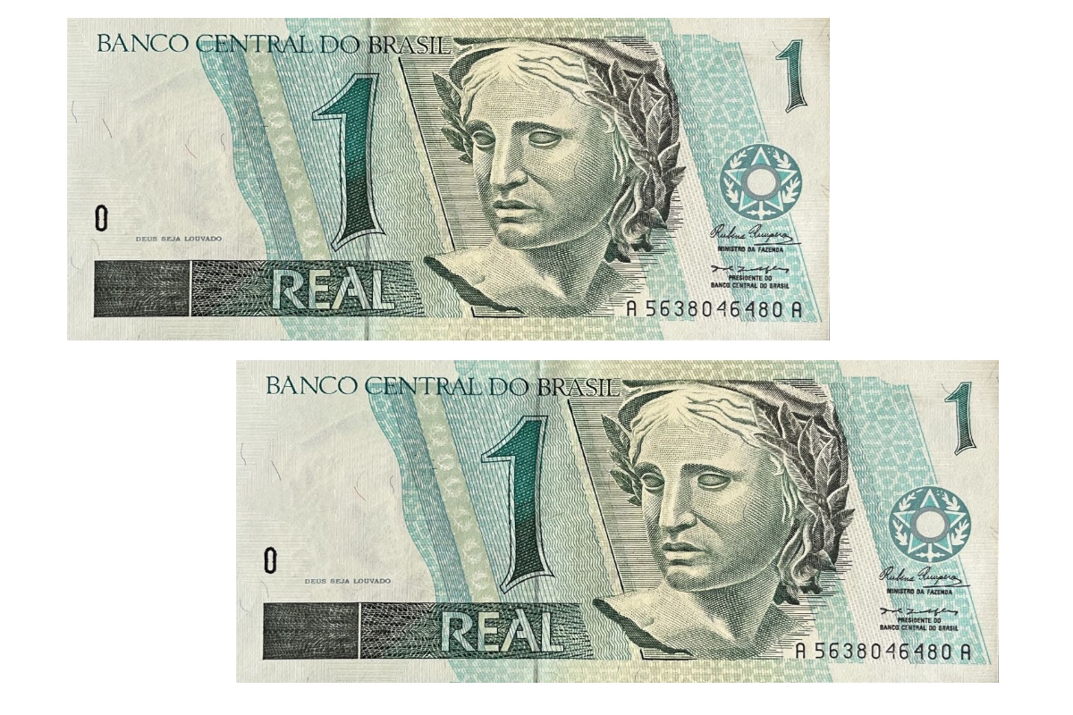 nota de 1 real-