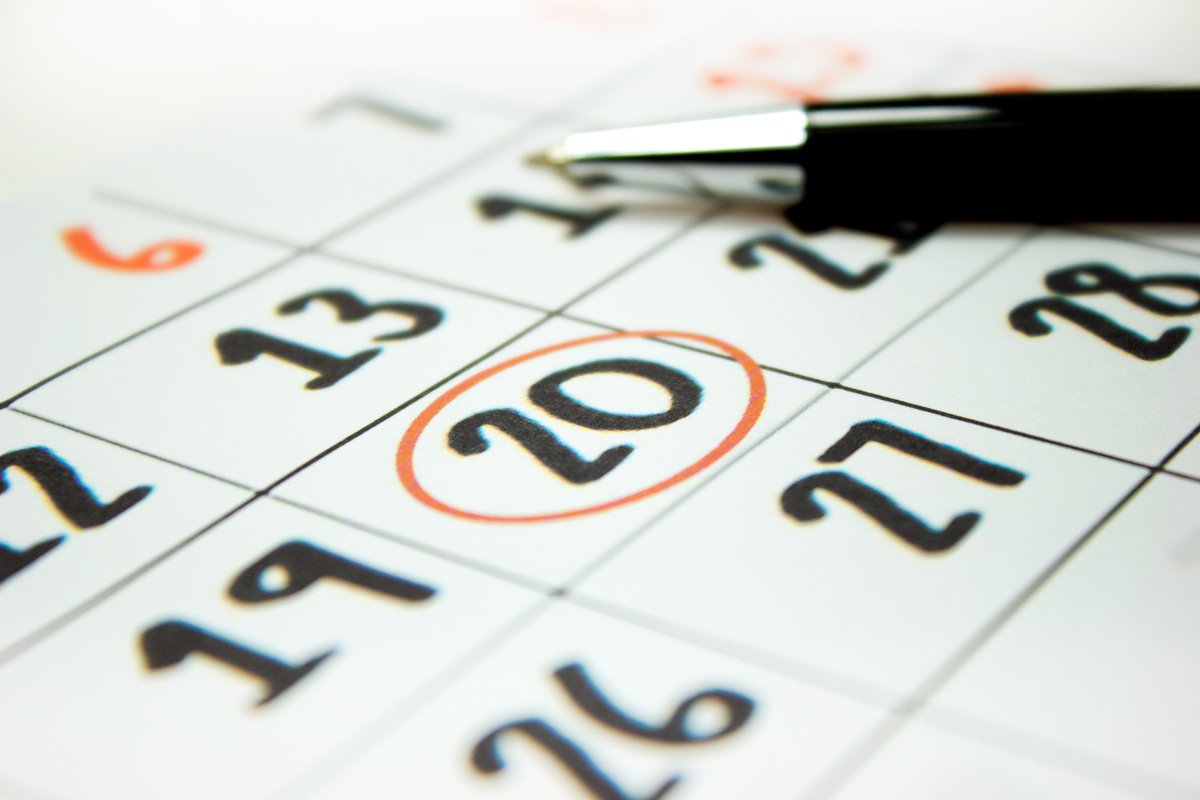 Dia marcado en el calendario