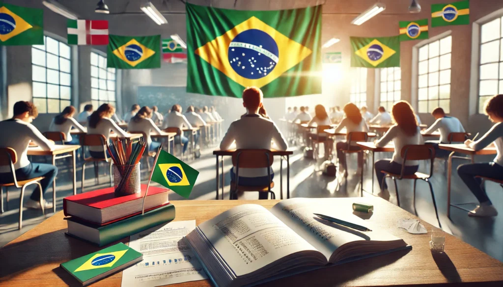 Prova Paraná Mais: Meu Caminho para o Ensino Superior nas Universidades Estaduais DALL·E 2024 11 13 00.23.10 An image representing the Prova Parana Mais initiative for high school students in the state of Parana Brazil. The image includes elements of educa